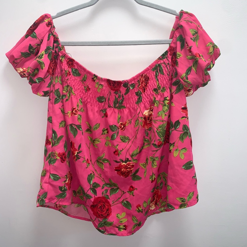 Penelope Project Floral Off The Shoulder Blouse Size Medium